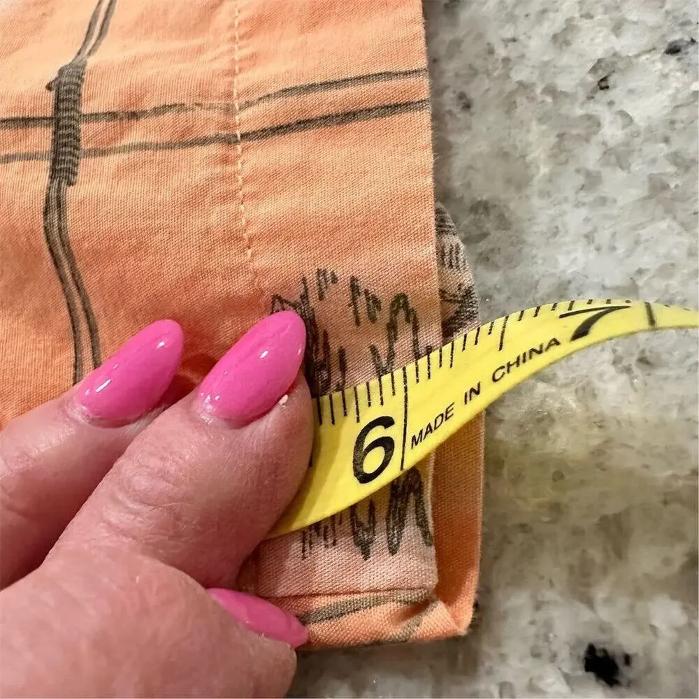 Columbia River Lodge Men's XL Peach Fish Print Button-Up Shirt - Picture 7 of 8